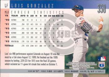 1996 Donruss #358 Luis Gonzalez Back