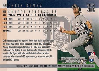 1996 Donruss #362 Chris Gomez Back