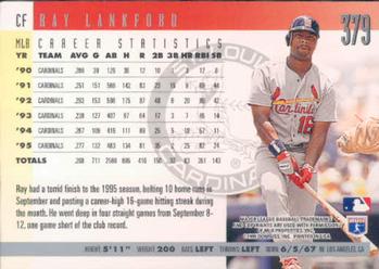 1996 Donruss #379 Ray Lankford Back