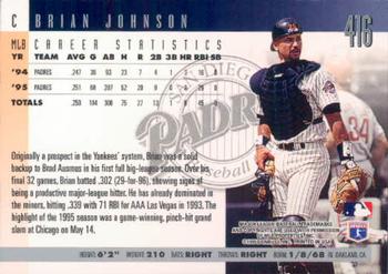 1996 Donruss #416 Brian Johnson Back