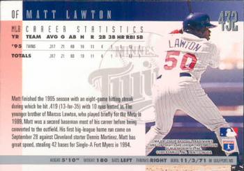 1996 Donruss #432 Matt Lawton Back