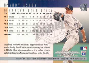 1996 Donruss #450 Andy Ashby Back