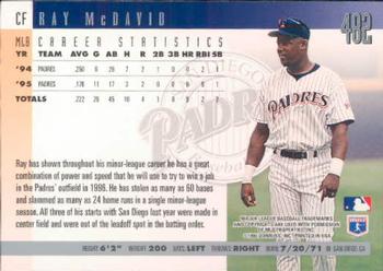1996 Donruss #482 Ray McDavid Back