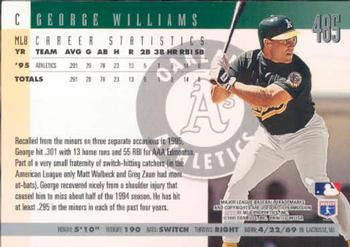 1996 Donruss #485 George Williams Back