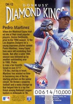 1996 Donruss - Diamond Kings #DK-12 Pedro Martinez Back