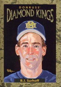 1996 Donruss - Diamond Kings #DK-20 B.J. Surhoff Front