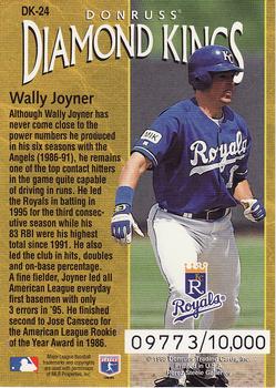 1996 Donruss - Diamond Kings #DK-24 Wally Joyner Back