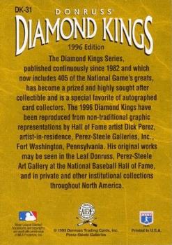 1996 Donruss - Diamond Kings #DK-31 Diamond Kings Checklist Back