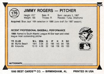 1990 Best #176 Jimmy Rogers Back