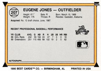 1990 Best #207 Eugene Jones Back