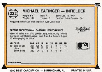 1990 Best #222 Michael Eatinger Back