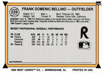 1990 Best #226 Frank Bellino Back
