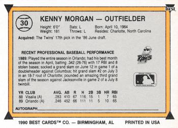 1990 Best #30 Kenny Morgan Back