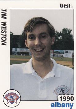 1990 Best Albany-Colonie Yankees #17 Tim Weston  Front