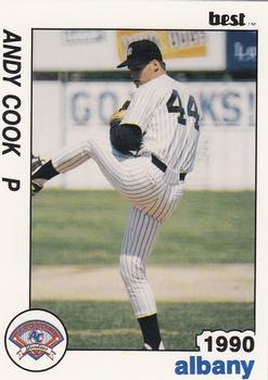 1990 Best Albany-Colonie Yankees #2 Andy Cook  Front