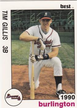 1990 Best Burlington Braves #13 Tim Gillis  Front