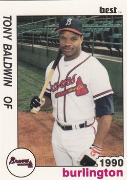 1990 Best Burlington Braves #19 Tony Baldwin  Front