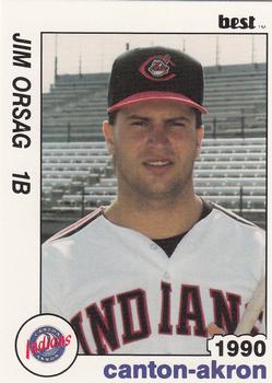 1990 Best Canton-Akron Indians #9 Jim Orsag  Front
