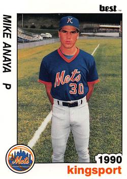 1990 Best Kingsport Mets #15 Mike Anaya  Front