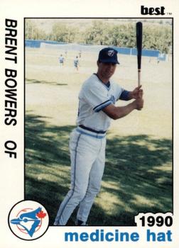 1990 Best Medicine Hat Blue Jays #10 Brent Bowers  Front