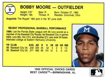 1990 Best Memphis Chicks #9 Bobby Moore  Back