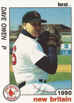 1990 Best New Britain Red Sox #18 Dave Owen  Front