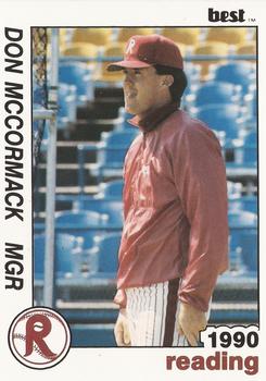 1990 Best Reading Phillies #24 Don McCormack Front
