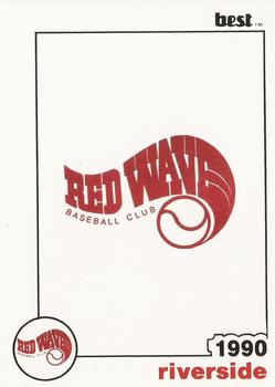 1990 Best Riverside Red Wave #27 Checklist  Front