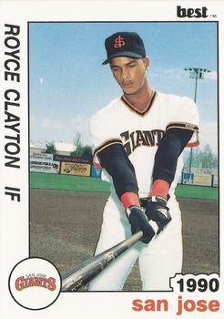 1990 Best San Jose Giants #7 Royce Clayton  Front