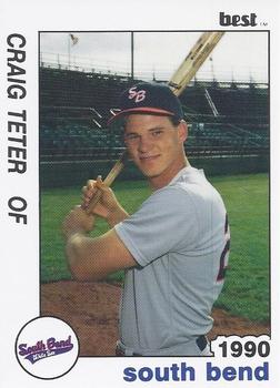 1990 Best South Bend White Sox #11 Craig Teter  Front