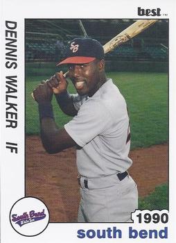 1990 Best South Bend White Sox #12 Dennis Walker  Front