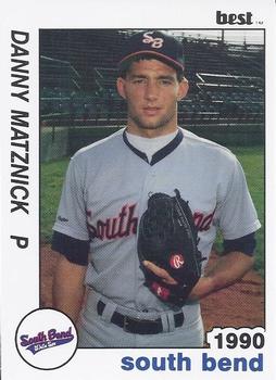 1990 Best South Bend White Sox #20 Danny Matznick  Front