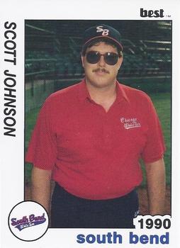 1990 Best South Bend White Sox #25 Scott Johnson Front