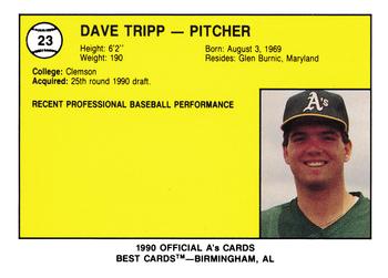 1990 Best Southern Oregon Athletics #23 Dave Tripp  Back