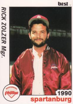 1990 Best Spartanburg Phillies #29 Rick Zolzer Front