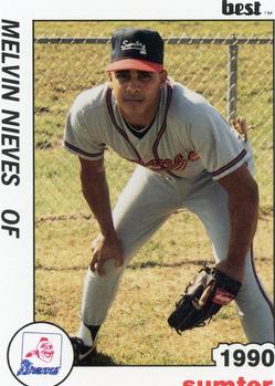 1990 Best Sumter Braves #15 Melvin Nieves  Front