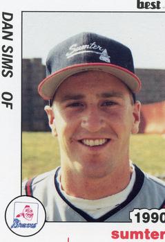 1990 Best Sumter Braves #20 Dan Sims  Front