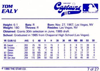 1990 Star Shreveport Captains #7 Tom Ealy Back