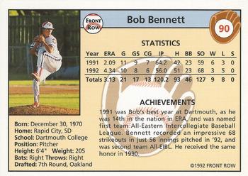 1992 Front Row Draft Picks #90 Bob Bennett Back