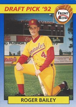 1992 Front Row Draft Picks #96 Roger Bailey Front