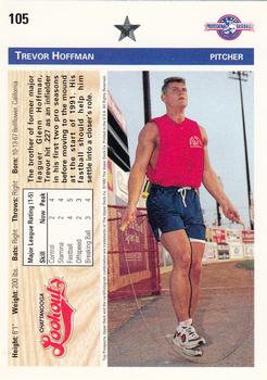 1992 Upper Deck Minor League #105 Trevor Hoffman Back