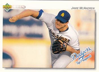 1992 Upper Deck Minor League #197 Jamie McAndrew Front