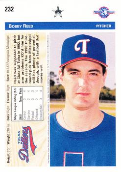 1992 Upper Deck Minor League #232 Bobby Reed Back