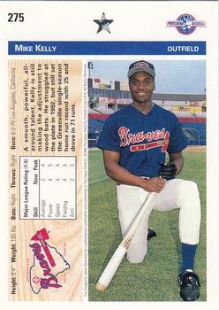 1992 Upper Deck Minor League #275 Mike Kelly Back