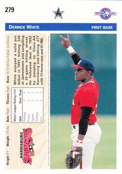 1992 Upper Deck Minor League #279 Derrick White Back