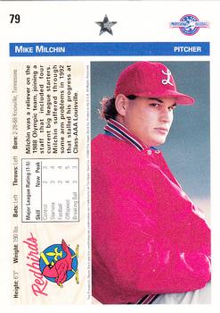 1992 Upper Deck Minor League #79 Mike Milchin Back