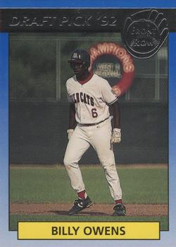 1992 Front Row Draft Picks - Silver #2 Billy Owens Front