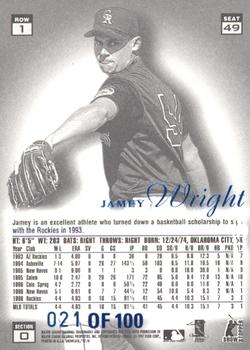 1997 Flair Showcase - Legacy Collection Row 1 (Grace) #49 Jamey Wright Back