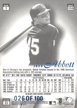 1997 Flair Showcase - Legacy Collection Row 1 (Grace) #106 Jeff Abbott Back