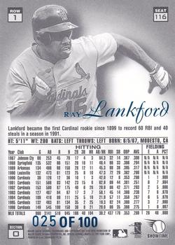 1997 Flair Showcase - Legacy Collection Row 1 (Grace) #116 Ray Lankford Back